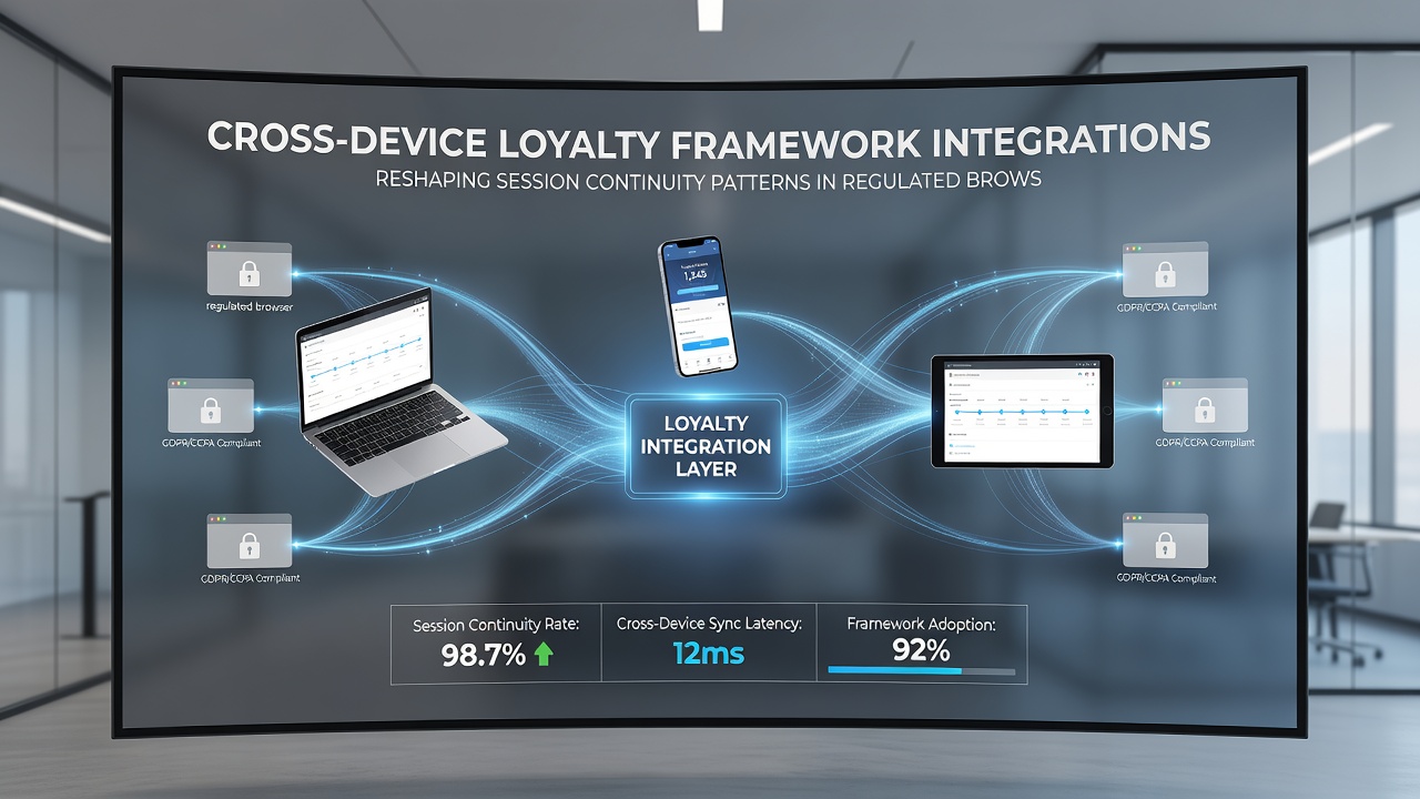Diagram depicting regulated browser wagering networks with integrated loyalty frameworks across devices