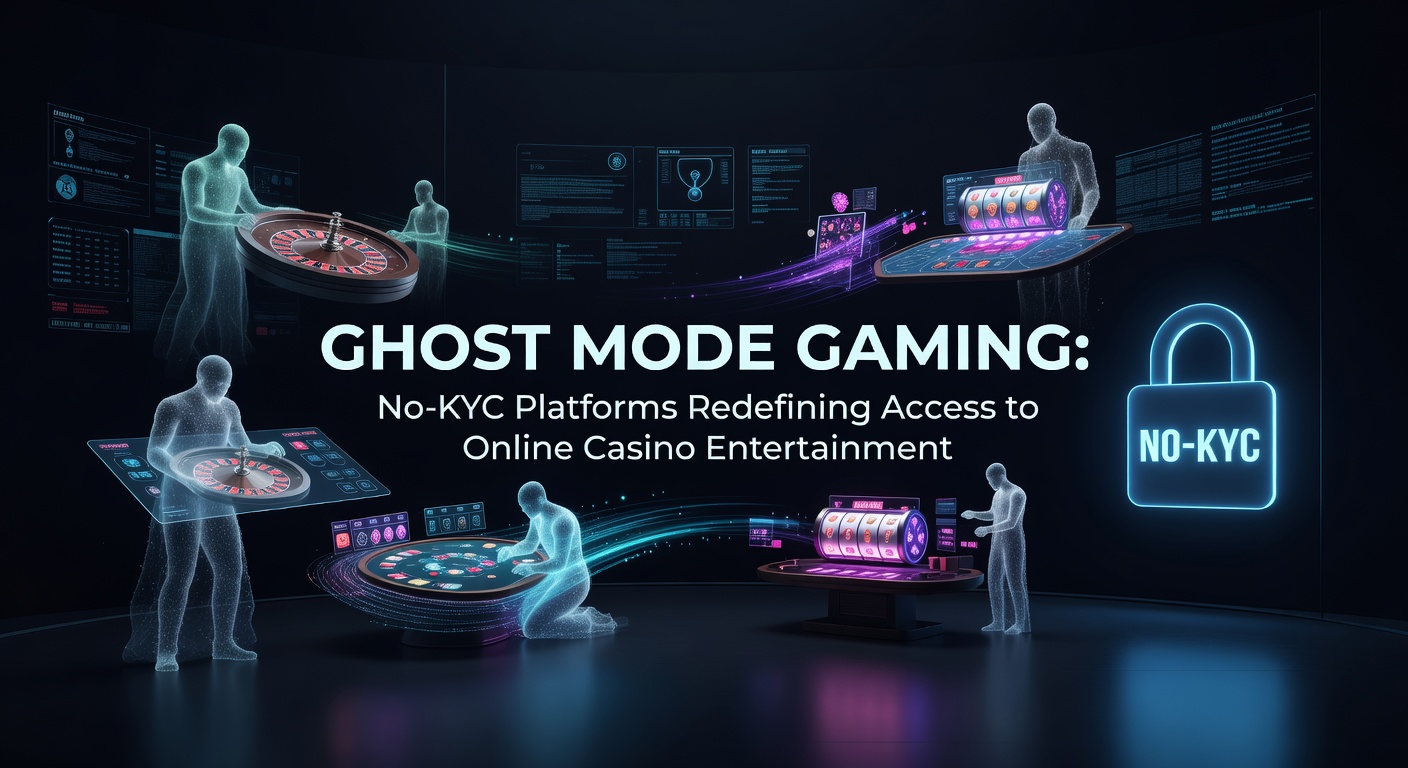 Digital interface of a no-KYC casino platform showing anonymous slots and crypto wallet integration