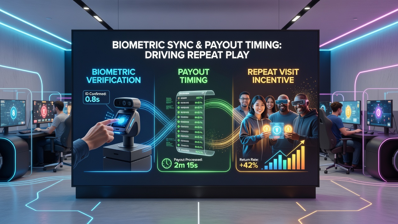 Player dashboard illustrating real-time biometric status and synchronized blockchain payout confirmation