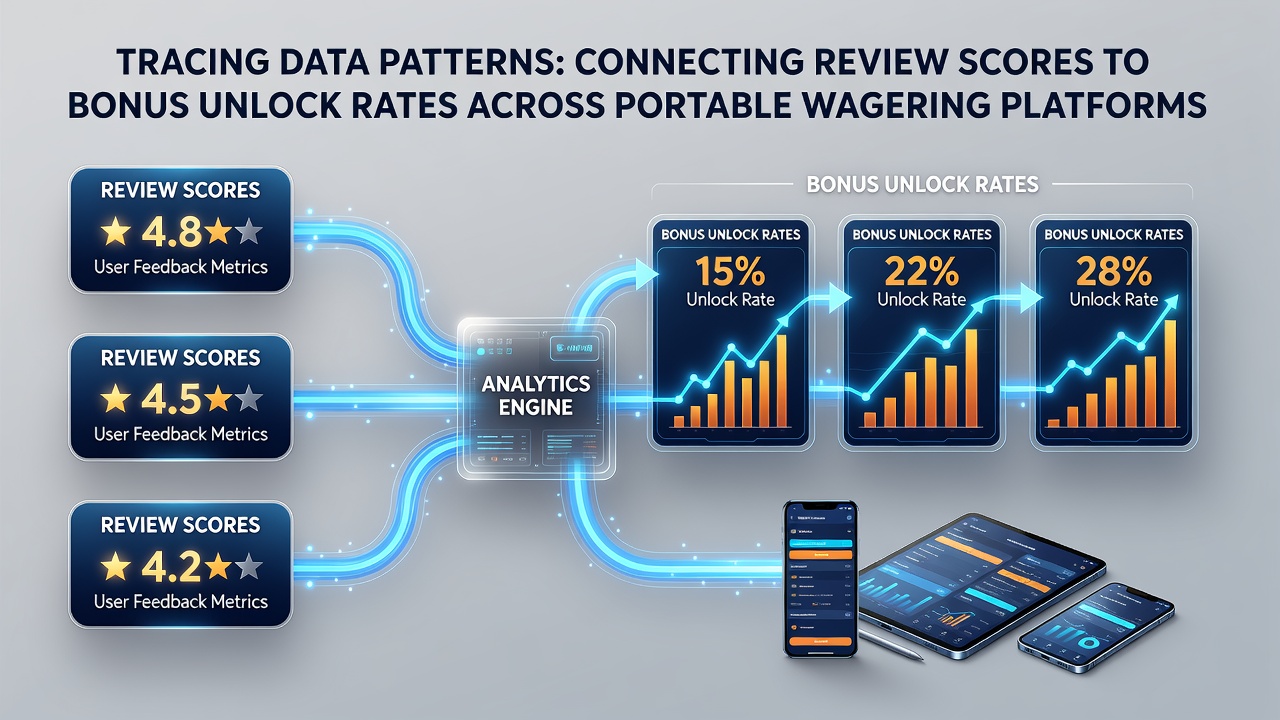 Mobile device screen displaying bonus unlock interface alongside aggregated rating metrics